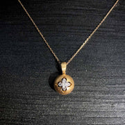 Natural White Diamond Necklace 0.20ct,18K Yellow Gold
